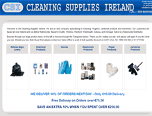 Tablet Screenshot of cleaningsuppliesireland.com